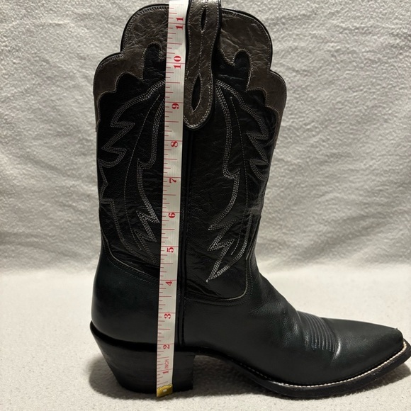 El Vaquero unisex dark gray western cowboy boots custom handmade in Texas